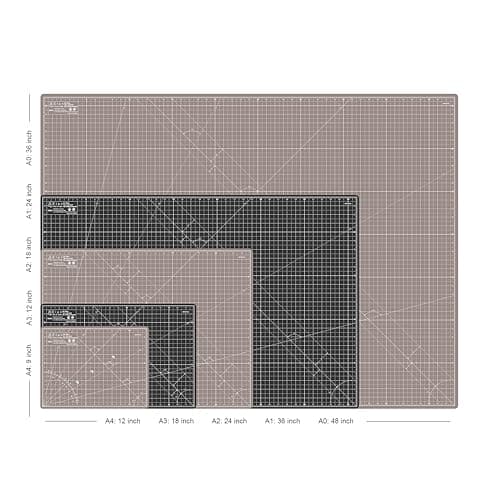 Elan Cutting Mat A1 Black & Taupe, Large Self Healing Cutting Mat 24 x 36 Inch, 5-Ply Craft Board Black, Hobby Board for Crafts 24x36 Inch — view 4
