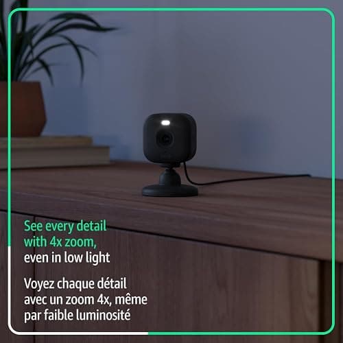 Blink Mini 2K+ (newest model) – Plug-in Home & Pet Security Camera with 2K video resolution, colour night vision, enhanced audio, motion detection – 2 cameras (Black) — view 2
