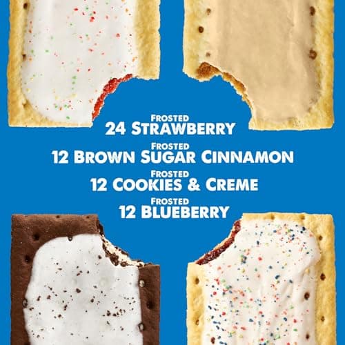 Pop-Tarts Toaster Pastries, Breakfast Foods, Kids Snacks, Value Pack, 4-Flavor Variety Pack (5 Boxes, 60 Pop-Tarts) — view 6