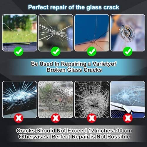 Kunsia Windshield Repair Kit Quick Fix for Bullseyes, Star Cracks and Chips (2pcs) — view 3