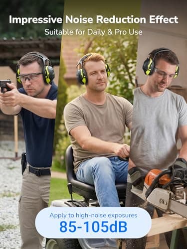 Dr.meter Noise Reduction Ear Muffs, SNR34dB Ear Protection Noise Cancelling Headphones for Kids Autism Sensory, Adults Hearing Protection Earmuffs for Shooting Gun Range, Mowing, Monster Jam — view 2
