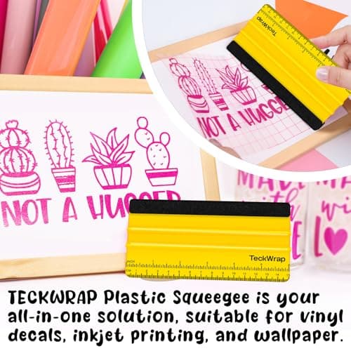 TECKWRAP Felt Squeegee Scraper Tool for Vinyl, Yellow, 6"x2.9" — view 5