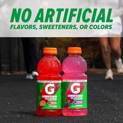 Gatorade Lower Sugar Sports Drink, Rain Berry, 12 fl oz Bottles, (12 Pack) — view 4