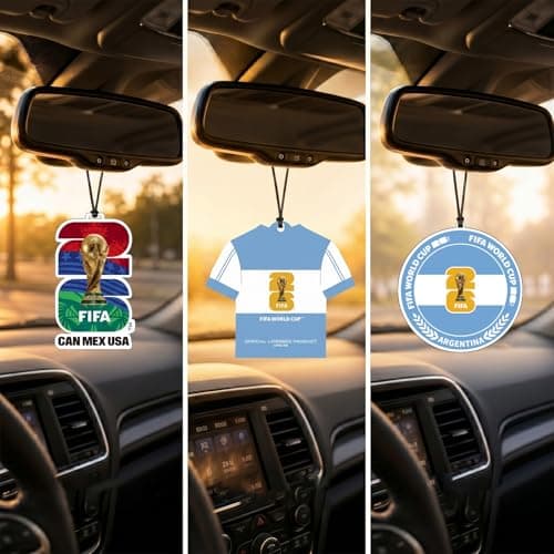 Argentina World Cup Decorations, 3 Pack Car Air Freshener, Provides Long-Lasting Scent, FIFA 2026 Charms, Argentina World Cup 2026 — view 4