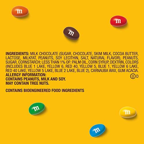 M&M'S Peanut Chocolate Candy, Full Size Candy 1.74 oz Bag, Bulk Pack of 48 — view 2