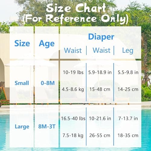 Babygoal Baby Reusable Swim Diaper,Washable and Adjustable for Babies 8M-3 Years,Toddlers Swim Lessons 3ZSD07-CA