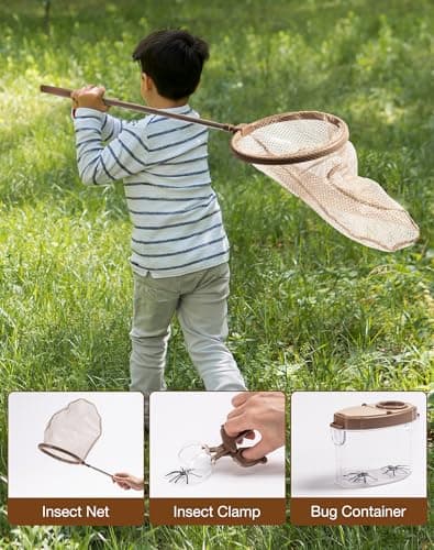ROBUD Kids Explorer Kit, Bug Catcher Kit with Costume Set, Outdoor Exploration Set for Camping, Montessroi Toy for Kids Coming Closer to Nature，WRP07 — view 3