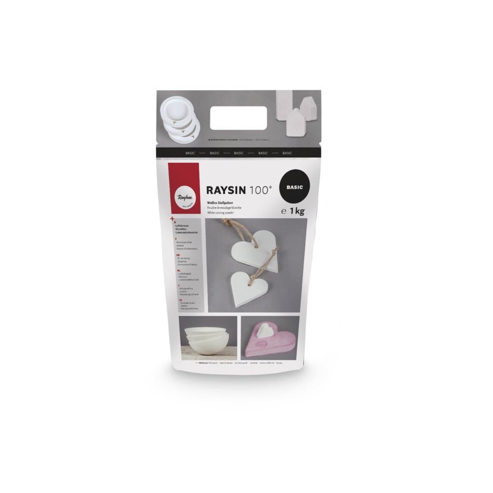 Rayher Polvo para moldear Raysin 200, blanco, 4 kg, seca al aire, sin olor, 34410102 — view 17