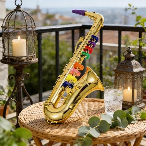 Kids Saxophone Toy, Saxophone Instrument, Music Toy, for Boys Girls Party Birthday Holiday School Performance Stage Role Playing Talent Show — view 2