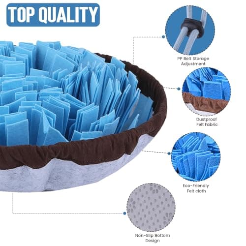 PET ARENA Adjustable Snuffle mat for Dogs, Dog Puzzle Toys, Enrichment Pet Foraging mat for Smell Training and Slow Eating, Stress Relief Interactive Dog Toy for Feeding, Dog Mental Stimulation Toys — view 3
