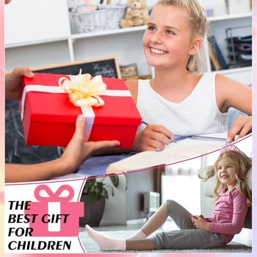 Guigui 6 Pairs Kids Cotton Crew Socks with Heart Stripes for Girls Boys 3-12 — view 6