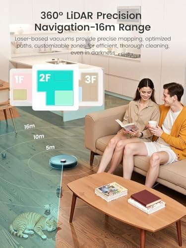 Lefant M3 Max Robot Vacuum and Mop, 20000Pa Suction, 90-Day Self-Emptying, Obstacle Avoidance, Auto Mop Washing&Drying, All-in-One for Pet Hair Carpet, 5G WiFi — view 5