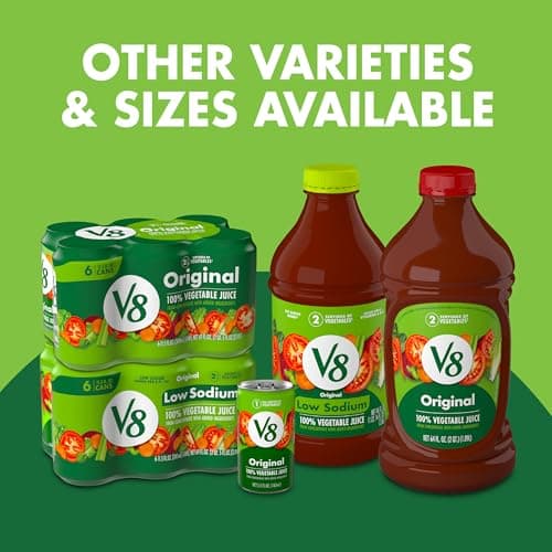 V8 Original 100% Vegetable Juice, 12 fl oz Bottle (12 Pack) — view 6