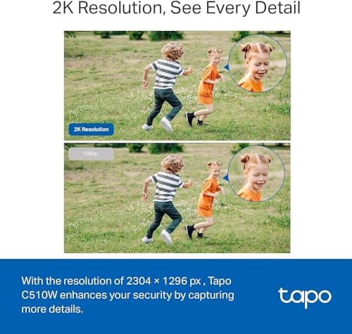 Tapo 2K 3MP QHD Pan/Tilt Outdoor Wired Security Wi-Fi Camera, 360° Visual Coverage, Full-Color Night Vision Up to 98ft, Smart Motion Tracking, Person Detection,Physical Privacy Mode(Tapo C510W) — view 4