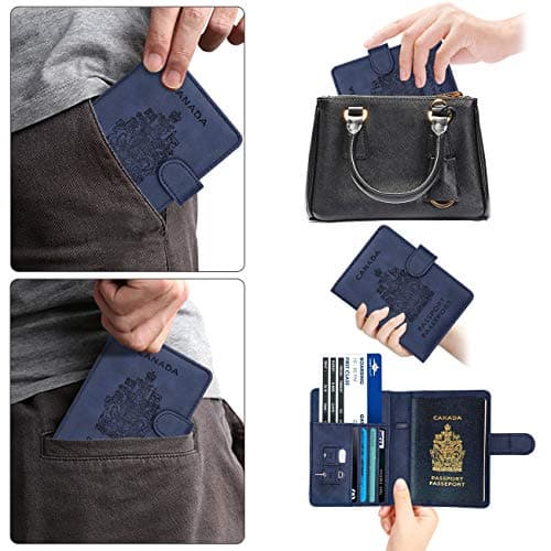 WALNEW RFID Blocking Passport Holder Travel Wallet Cover Case — view 6