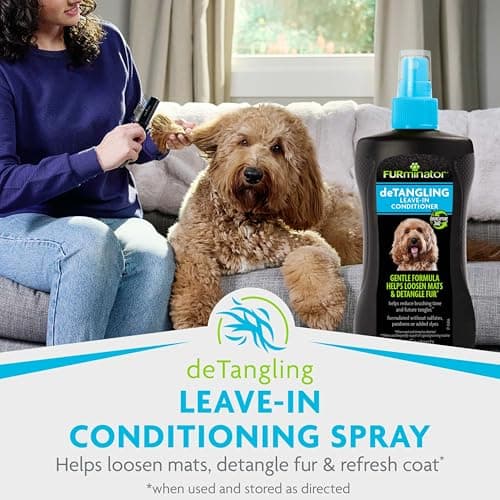 FURminator deTangling Leave-in Conditioner Spray, 8.5 Ounces, Lightly Scented, Gentle Ingredients Keep Coat and Skin Moisturized — view 2