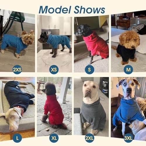 ROZKITCH XL Dog Pajamas, Pet Windproof Warm Cold Weather Jacket Vest Cozy Jumpsuit Apparel Outfit Clothes for Small Medium Large Dog Walking Hiking Sleep Grey XL — view 8
