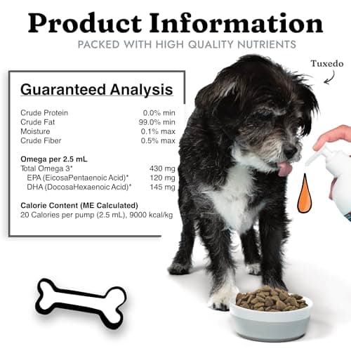 Salmon Oil for Dogs 237 mL - Healthy Skin & Coat, Fish Oil, Omega 3 EPA DHA, Liquid Food Supplement for Pets, All Natural, Supports Joint & Bone Health, Natural Allergy & Inflammation Defense — view 5