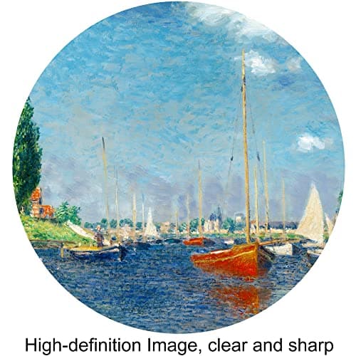 Red Boats, Argenteuil by Claude Monet Framed Size:24.5x20.5 inches,Image Size:20x16 inches World Classic Reproductions For HomeDecor,Vintage Pattern Gold Frame — view 2