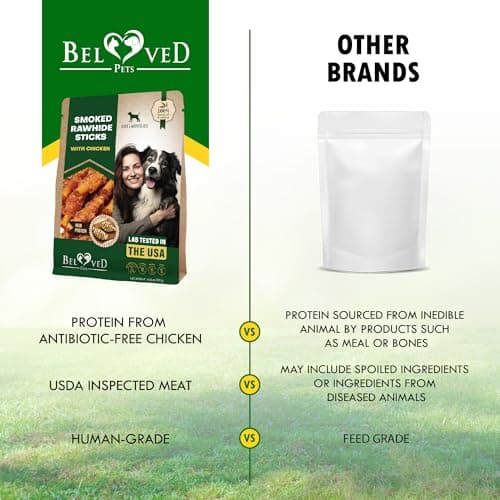 Dog Treats Rawhide Chews Wrapped with Chicken & Pet Natural Bones 300 GR - Bully Sticks Replacement for Small, Medium & Large Breed Dogs & Dried Snacks (300 g (Pack of 1), Rawhide Smoked Sticks) — view 5