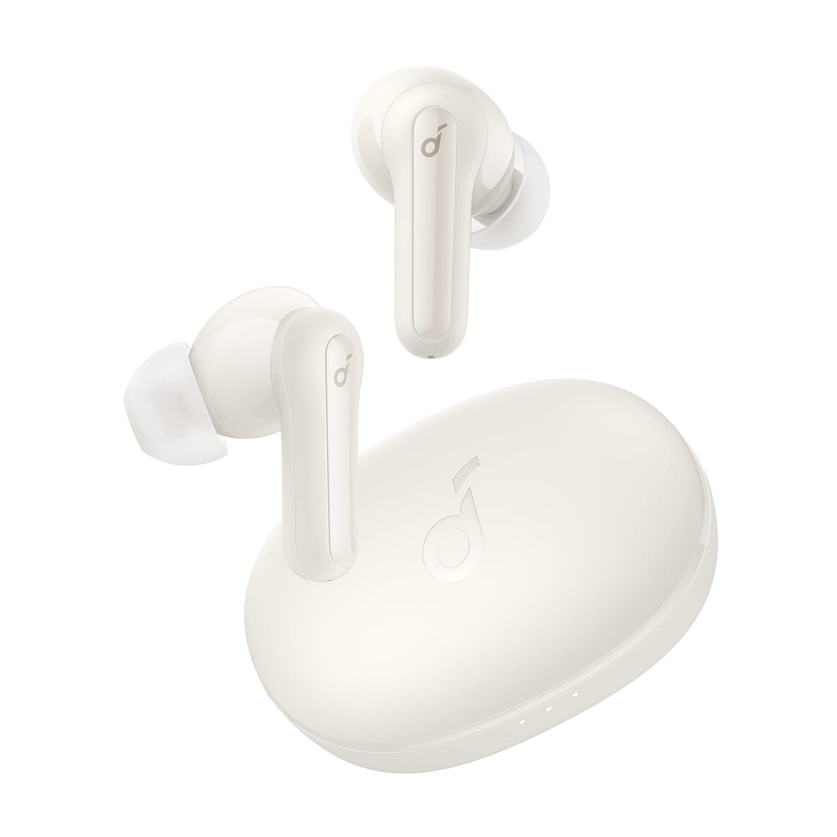 Soundcore by Anker Life P2 Mini True Wireless Earbuds, 10mm Drivers with Big Bass, Custom EQ, Bluetooth 5.2, 32H Playtime, USB-C for Fast Charging, Tiny Size for Commute, Work (Oat White)