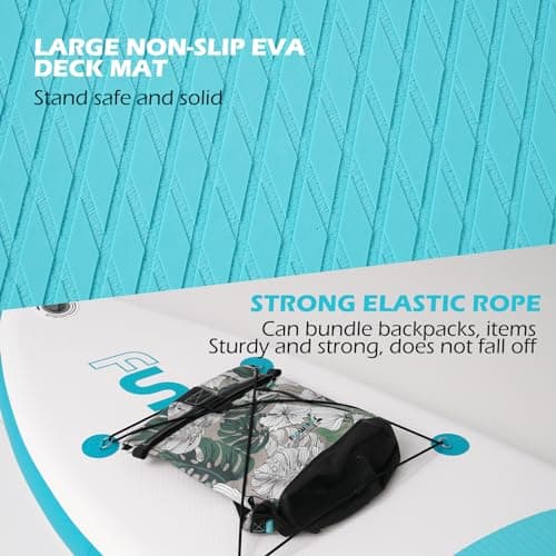 FunWater 10'6''/11'/11'6''Inflatable Ultra-Light Stand Up Paddle Board for All Skill Levels with Premium SUP Paddleboard Accessories,Non-Slip Comfort Deck for Youth & Adults — view 3