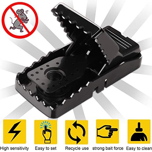 Mouse Traps 8 Pack - Humane Instant Catch Reusable Indoor/Outdoor Snap Traps for Small Mice, Safe & Effective Rodent Catcher with Easy Clean Design (Kids & Pets Friendly) — view 2
