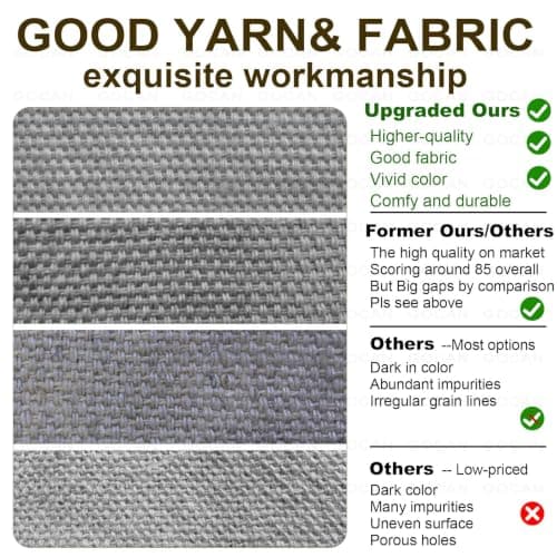 GOCAN Brazilian Double Hammock 2 Person Extra Large Canvas Cotton Hammock for Patio Porch Garden Backyard Lounging Outdoor and Indoor (Grey) — view 5