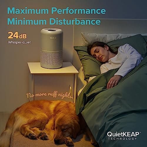 Levoit Air Purifiers for Pets in Bedroom Large Room, AHAM VERIFIDE, Efficient Filter for Pet Dander Odors, Purificateur d'air Captures Smoke, Dust, Pollen, Pet Lock and Sleep Mode, Core P350-P — view 4