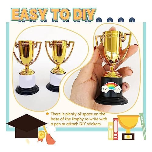 Gaicabi 24 Pack Mini Trophy for Kids Awards for Party Favors,Rewards,Sports,Competitions — view 5