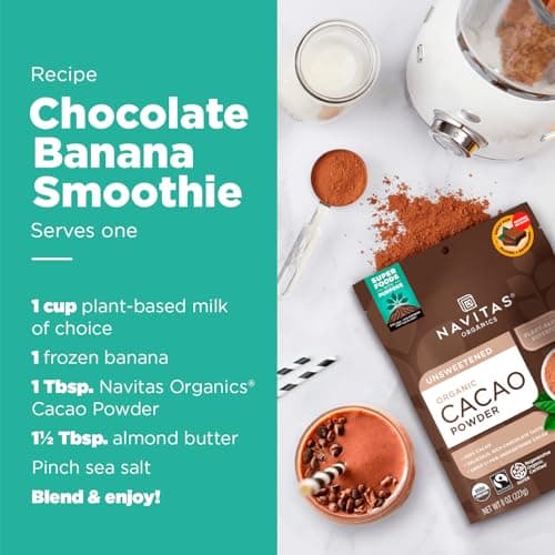 Navitas Organics Cacao Powder, 8oz. Pouch(packaging may vary) — view 3