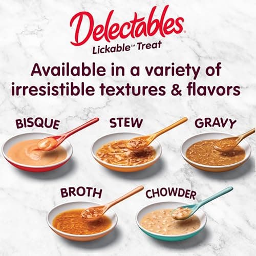 Delectables Lickable Treat Bisque Wet Cat Treat with Real Tuna, Food Topper, Hydrating, Grain-Free, No Fillers, By-Products, Added Preservatives, 1.4oz Pouch, 12ct — view 5
