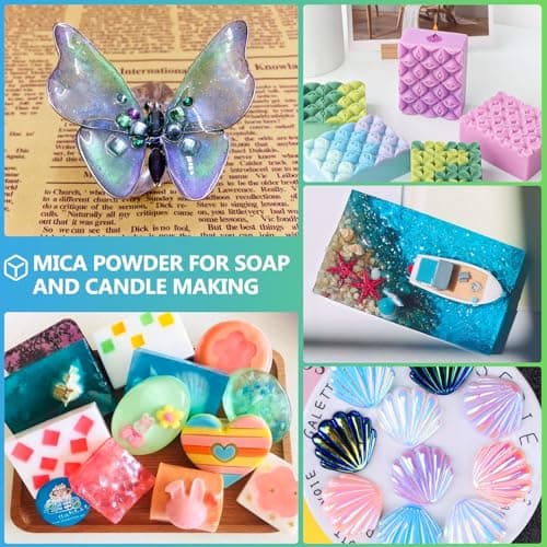 CHANGTIKEJI Mica Powder，24 Colors - 10g/Bottle of Natural Pigment Powder for Epoxy Resin，Soap Making，Candle Making,Lip Gloss,Car Freshies,Dye,Nail Polish,Bath Bombs — view 4