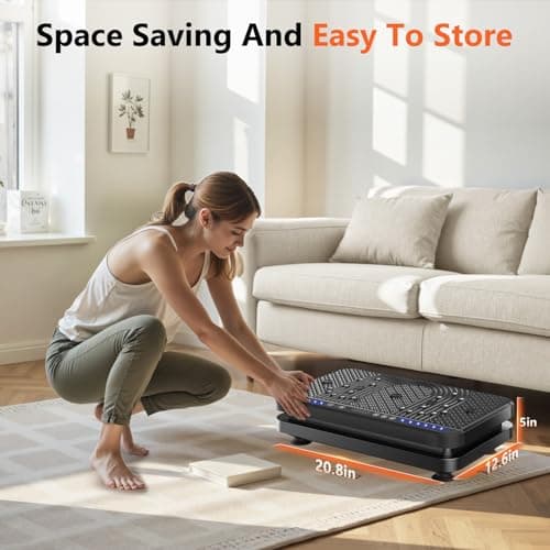AXV Vibration Plate Fitness Platform Exercise Machine Vibrating Lymphatic Drainage Shaking Full Body Shaker Workout Vibrate Stand Shake Board Sport Gym for Weight Loss Fat Burner for Women Men — view 6