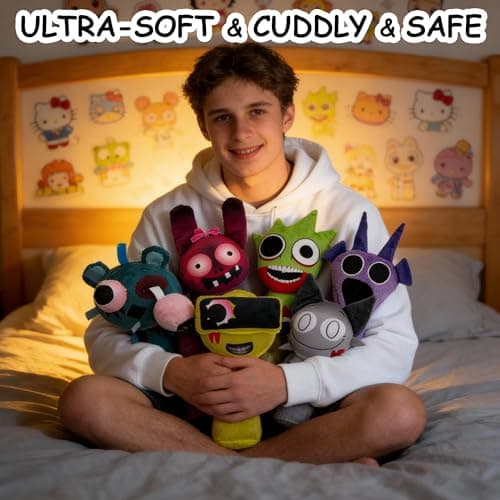 Sprunky Plush Toys, 6pcs Sprunky Plushies Set, Sprunky Horror Toy Figures for Fans, Soft Stuffed Sprunky Plushies, Collectible Gift for Adults, Birthday, Christmas — view 3