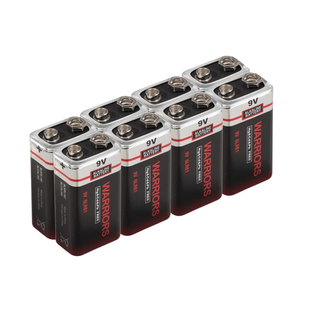Warriors 4X High Capacity 9V 9 Volt Alkaline Super Long Lasting Battery Batteries Smoke Alarm Detectors Remote Control Car (4X) — view 10