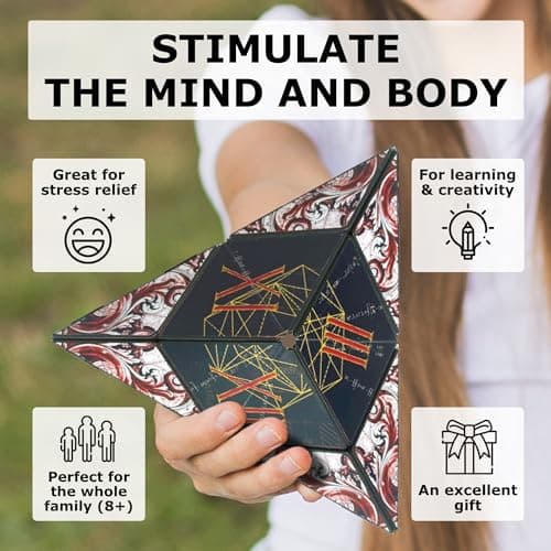 SHASHIBO Dice Paradise - Shape Shifting Box - Award-Winning, Patented Magnetic Puzzle Cube w/ 36 Rare Earth Magnets - Fidget Cube Transforms Into Over 100 Shapes (Renaissance) — view 2