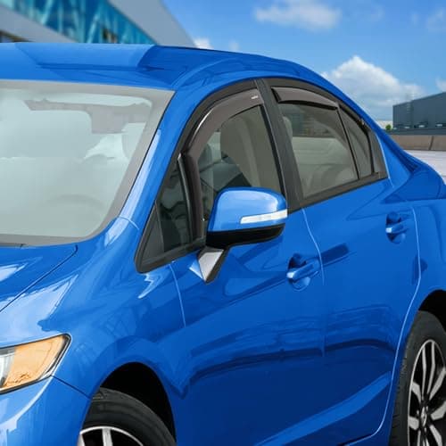 Goodyear Shatterproof in-Channel Window Deflectors for Honda Civic 2012-2015 Sedan, Rain Guards, Window Visors for Cars, Vent Deflector, Car Accessories, 4 pcs. - GY007997 — view 4