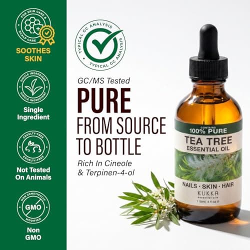 100% Pure Tea Tree Oil - 4 Fl Oz Tea Tree Essential Oil for Hair, Skin, Diffuser, Aromatherapy & DIY Soap Making Scent — view 2