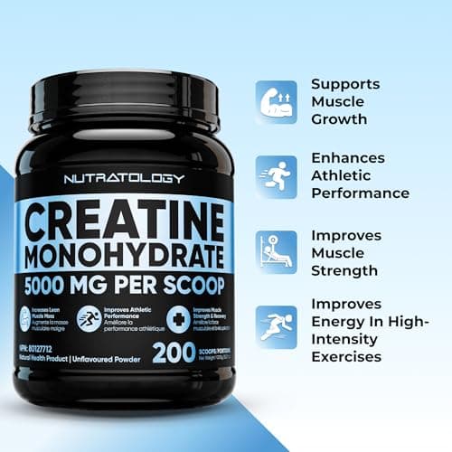 Pure Micronized Creatine Dissolves Easily | Creatine Monohydrate Powder 1000g - For Increased Muscle Growth & Performance - Supports Athletic Performance - Creatine Powder for Workouts - 200 Servings — view 2