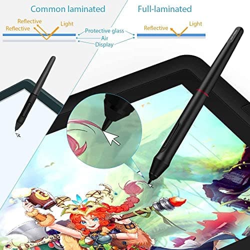 15.6" Drawing Tablet with Screen XPPen Artist 15.6 Pro Tilt Support Graphics Tablet Full-Laminated Red Dial (120% sRGB) Drawing Monitor Display 8192 Levels Pressure Sensitive & 8 Shortcut Keys — view 3
