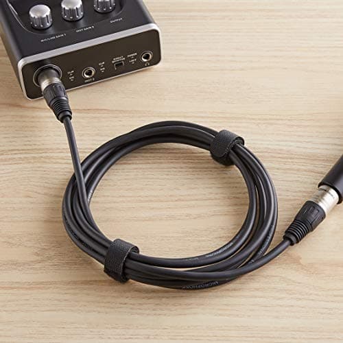 Amazon Basics XLR Microphone Cable for Recording Studio Speaker, PA System, All Copper Conductors, 10 ft, Black — view 5
