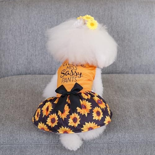 CuteBone Dog Mesh Dress Puppy Sundress Pet Outfit Summer Fashion for Small Dogs Girl Cat Clothes — view 4
