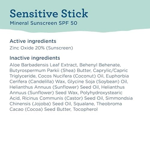 BLUE LIZARD Sensitive Mineral Sunscreen Stick with Zinc Oxide, SPF 50+, Water Resistant, UVA UVB Protection Easy to Apply, Fragrance Free, 0.5 Oz — view 6