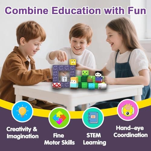 SSAWER 150 PCS Magnetic Building Blocks for Kids, Montessori Magnetic Toys, Build Zombie Island Set, STEM Toddler Sensory Building Blocks for Boys Girls 3 4 5 6 7 8 9 10th Birthday Gift — view 5