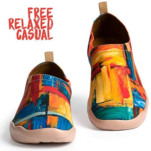 UIN Men's Walking Travel Shoes Slip On Canvas Casual Loafers Lightweight Comfort Art Painted Fashion Sneaker — view 3
