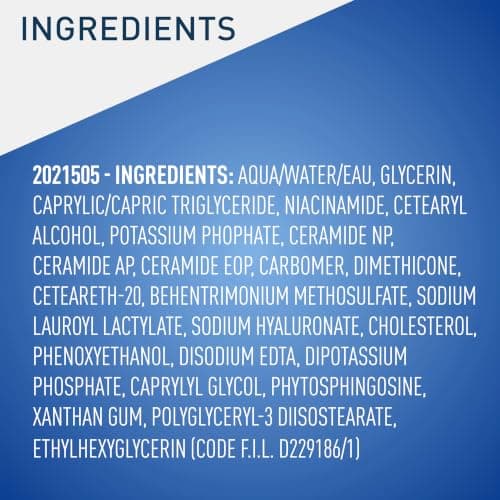 CeraVe PM Facial Moisturizing Lotion, Night Cream with Hyaluronic Acid and Niacinamide, Ultra-Lightweight, Oil-Free Moisturizer for Face, 3 Ounce — view 7