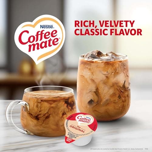 Nestle Coffee mate Coffee Creamer, Original, Liquid Creamer Singles, Non Dairy, No Refrigeration, 0.375 fl oz Tubs (Pack of 360)