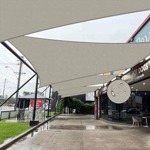 Jneaicn Shade Sail Waterproof Outdoor UV Sun Shade Sail Rectangle Gray 10'x 13' Protection Cool Party Beach Leisure Garden Accept Customization — view 2