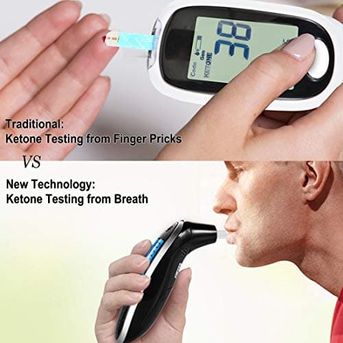 Ketone Breath Tester High Accuracy Ketosis Meter & Breath Ketone Meter - Portable Digital Ketone Breath Analyzer with 10 Mouthpieces for Measuring Ketosis Levels in Breath — view 2